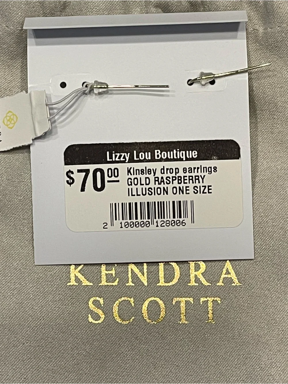 Kendra Scott Kinsley drop earrings Gold Raspberry Illusion